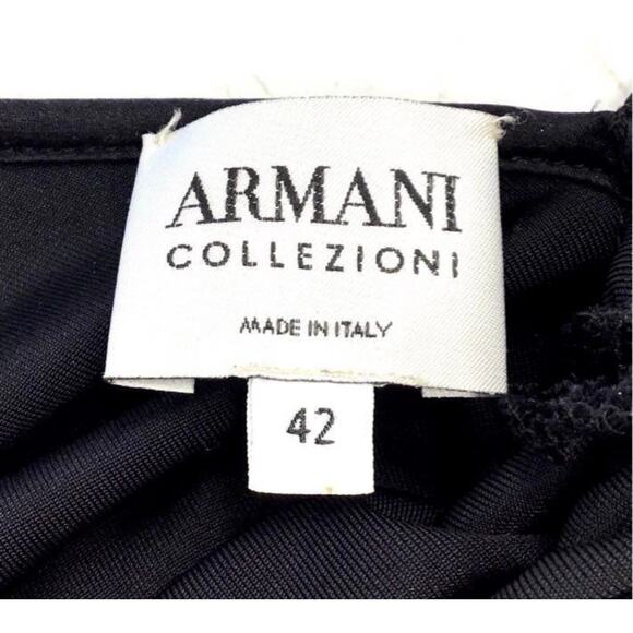 NWT Armani Collezioni Velvet Jersey Black Maxi Dress Sz. 42 - Picture 5 of 8
